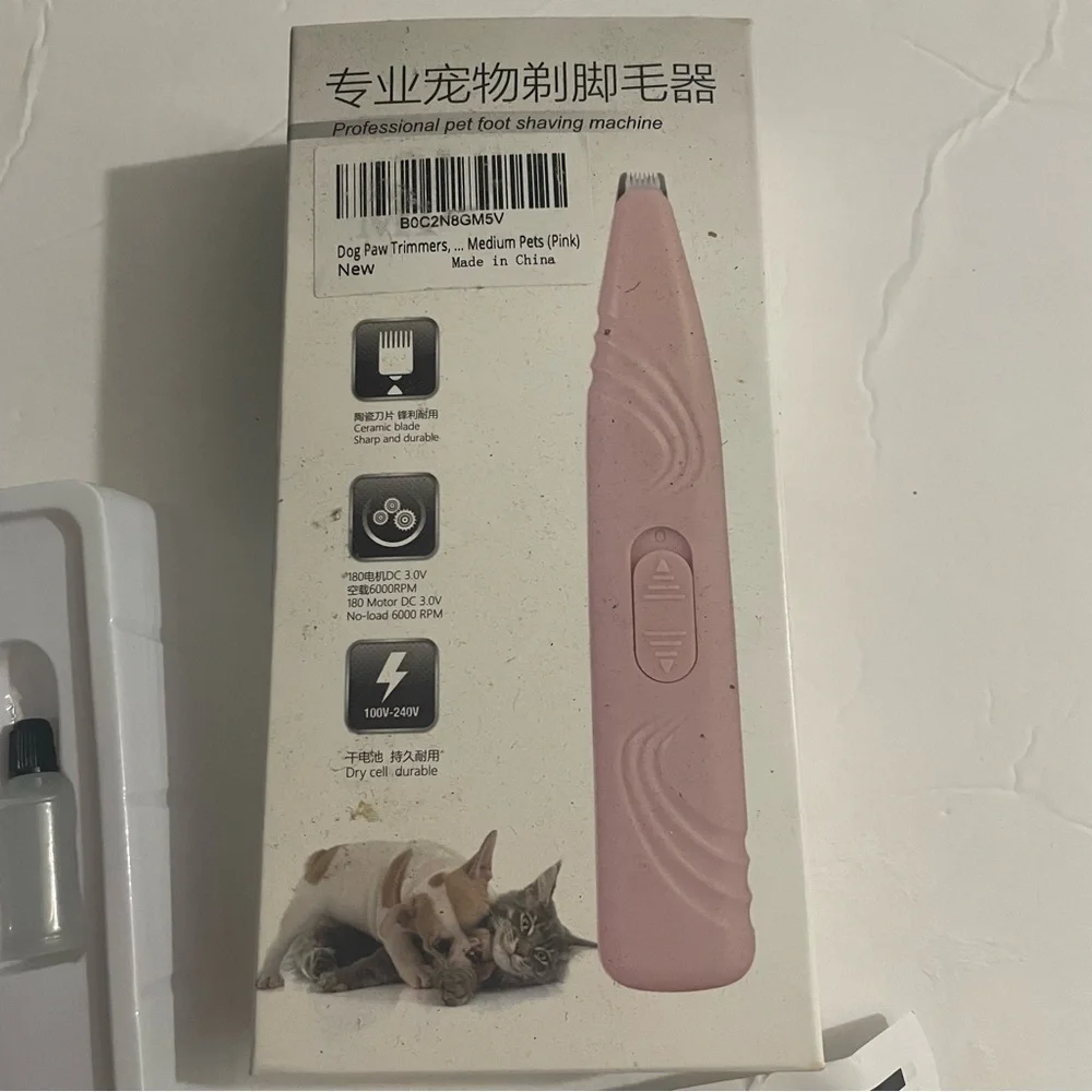 Cordless Pet Paw Trimmer for Small and Medium Pets